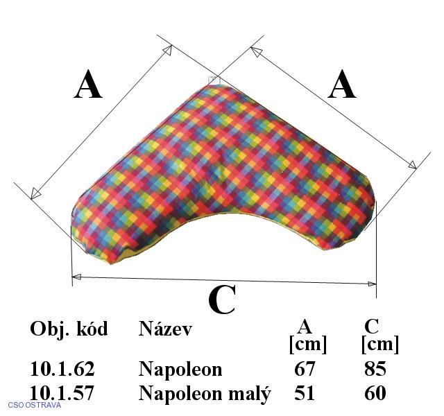 Polštář typ NAPOLEON malý – bílý; 10.1.57.1; 51x51x60