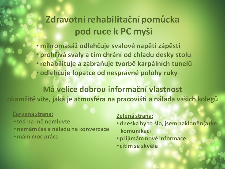 Podložka pod ruku pro PC myš – barevná; 10.1.63.2; 20 x 15 cm